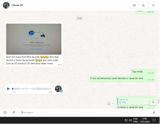 depoimento dos clientes